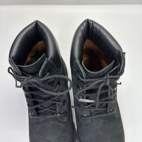 Timberland Womens Premium Black Nubuck 6" Waterproof Boots Sz 7M 8658A Insulated - Picture 14 of 16
